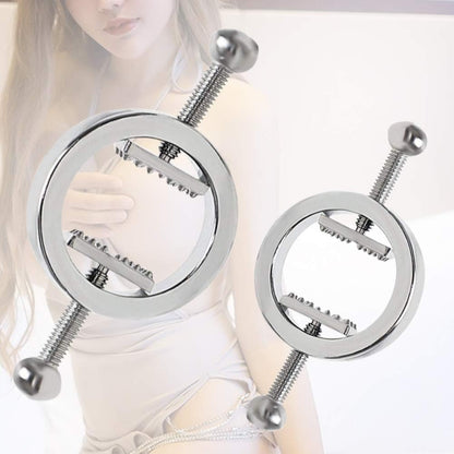 BDSM Metalaj Alĝustigeblaj Cicaj Krampoj por Seksaj Ludoj