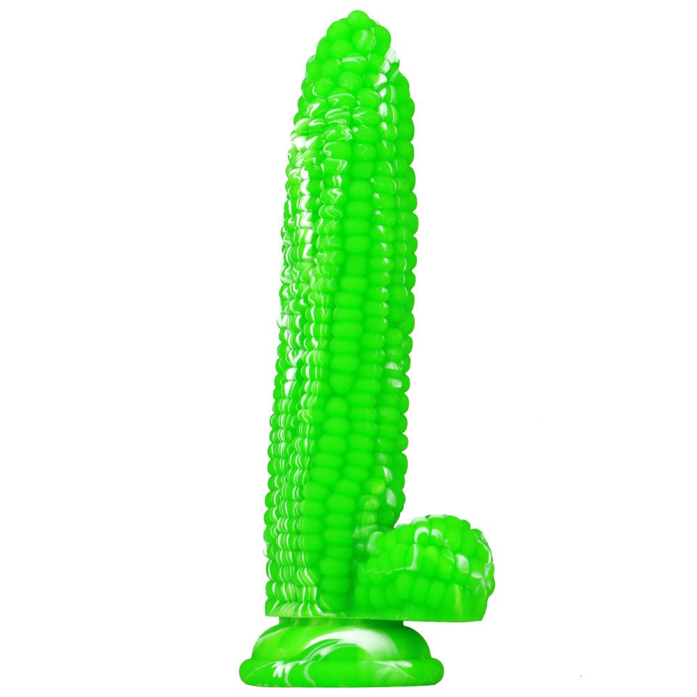 Consolador de silicona de maíz con forma de pene enorme 