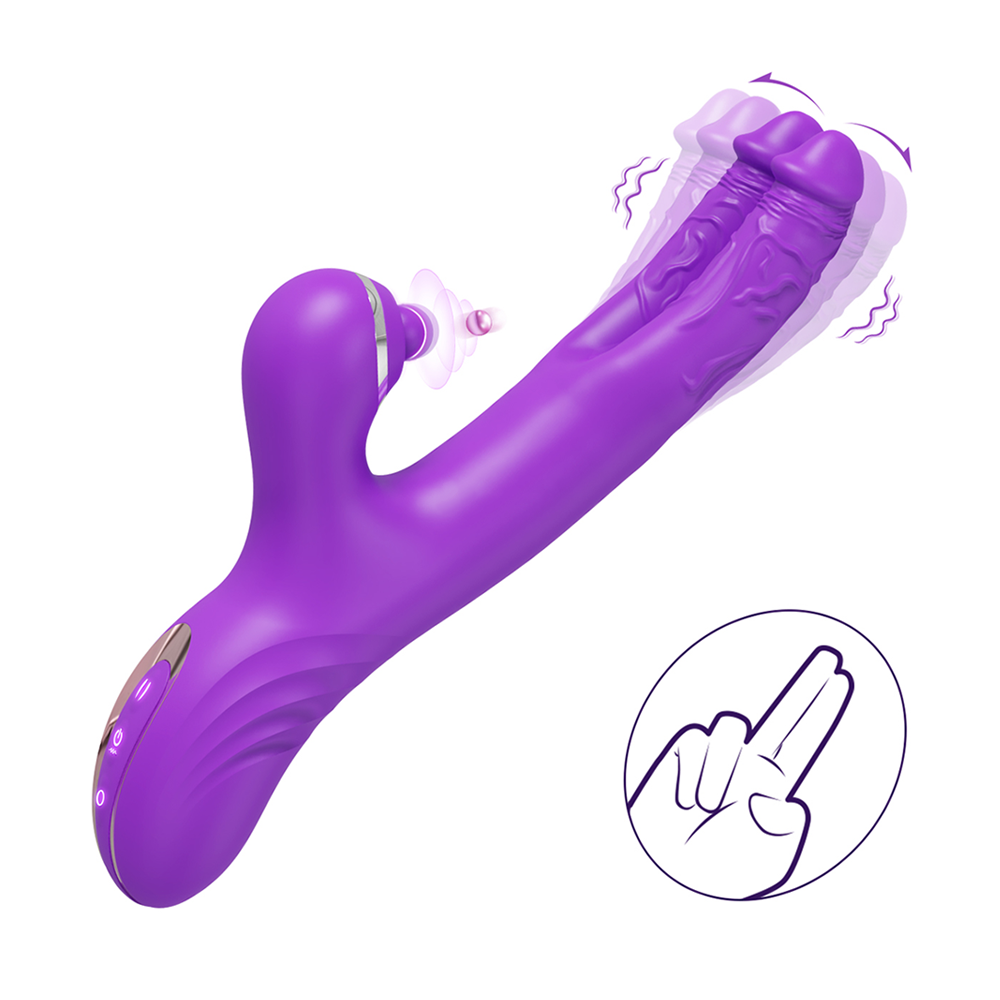 Vibrador consolador 3 en 1 para clítoris y punto G