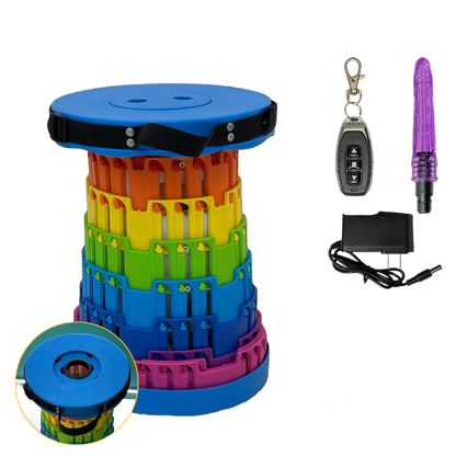 Consolador sexual TOYHEERG Rainbow Telescopic Chair para estimulación al aire libre