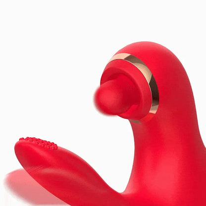 5 IN 1 Thrusting Vibrator with Licking, Warming & Clit Tapping