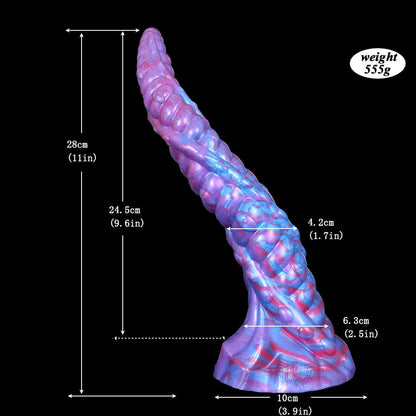 Consolador anal grande de 11 pulgadas, tapón anal de silicona