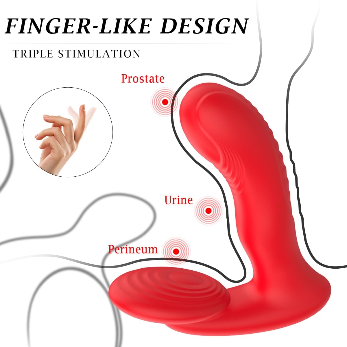 Teleregilo Silikona Vibrilo 10 Vibrada Hejtado Prostata Masaĝilo