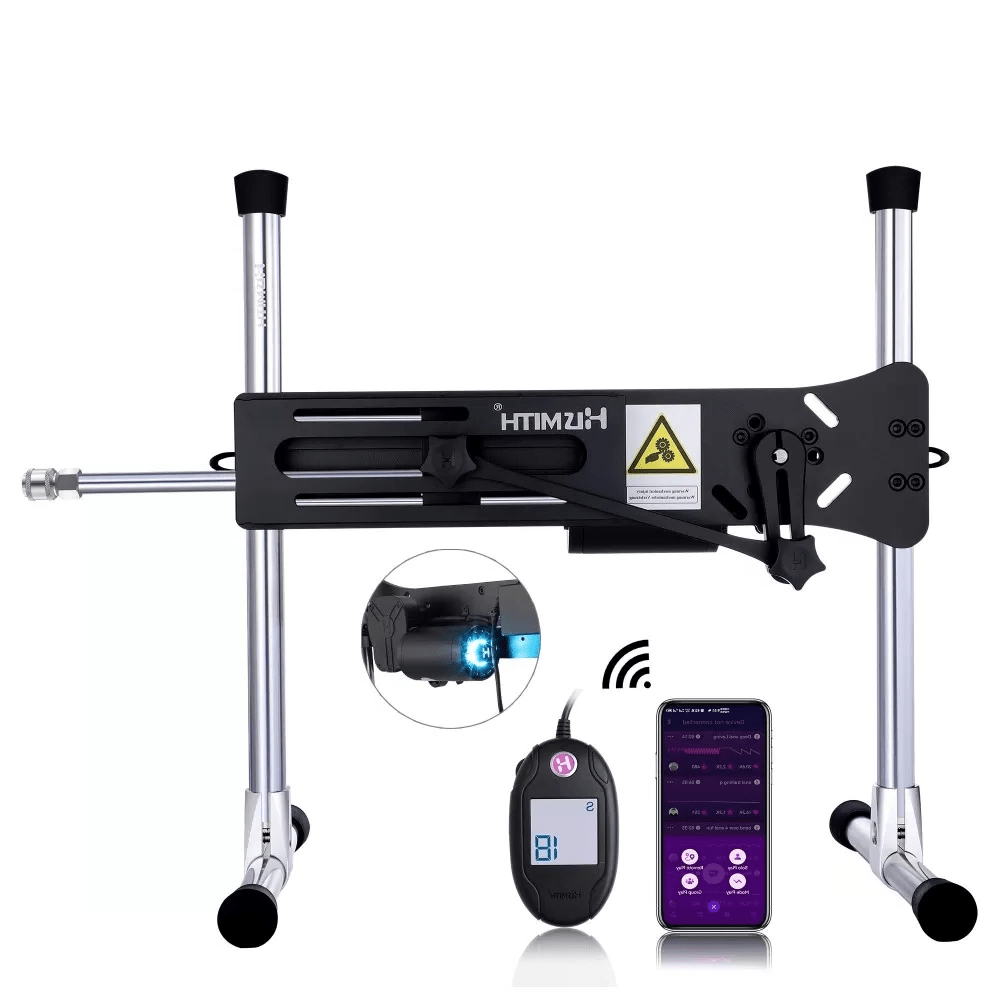 Máquina sexual Hismith 4.0: diseño modular con KlicLok, aplicación y control por cable para una acción de penetración intensa.