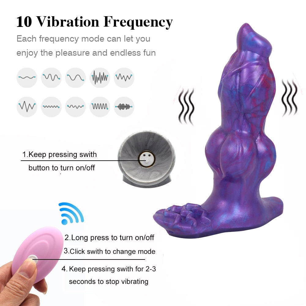 Consolador vibrador con control remoto para estimular el clítoris y el tapón anal