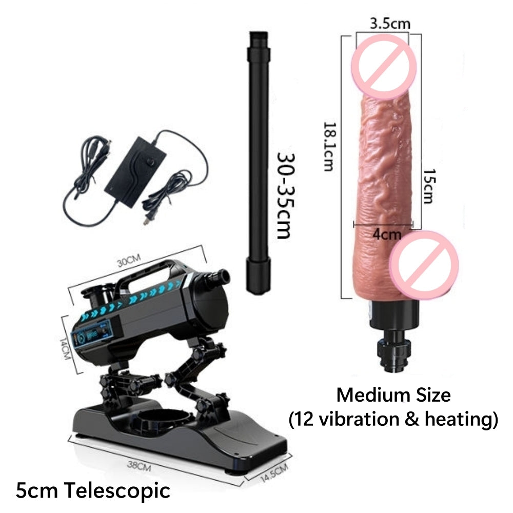Masturbador femenino con consolador telescópico totalmente automático