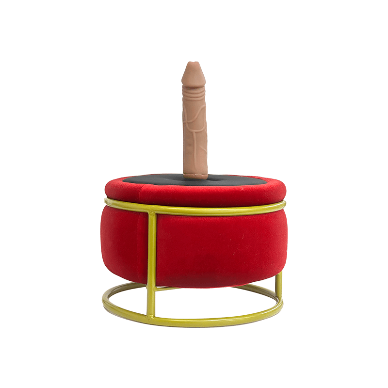 Silla de masaje con consolador y asiento rojo