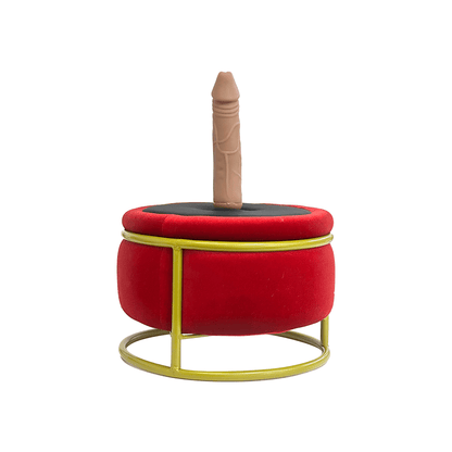 Silla de masaje con consolador y asiento rojo