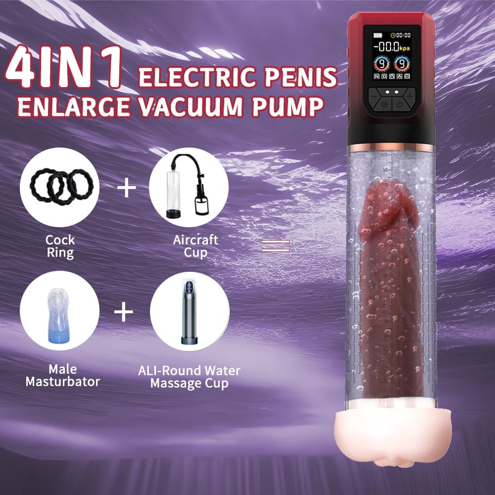 3 En 1 Penis Enlarger Extender Pump Male Masturbator