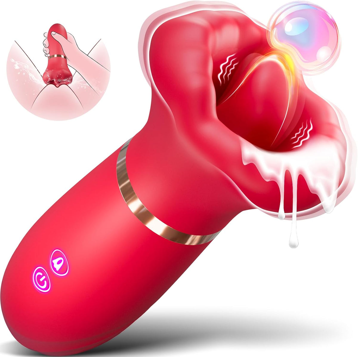 Vibrador Oral Love 3 para estimulación del clítoris con lamidas y penetración lingual