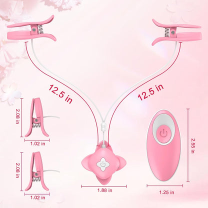 Vibrating Nipple Clamps SM Nipple Stimulation With Remote Control
