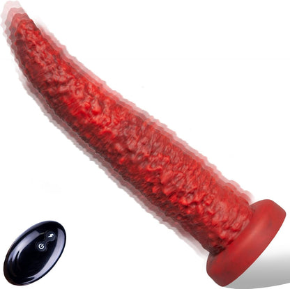 Consolador vibrador realista de 9.5 pulgadas con forma de monstruo y control remoto.
