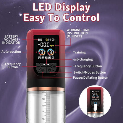 3 En 1 Penis Enlarger Extender Pump Male Masturbator