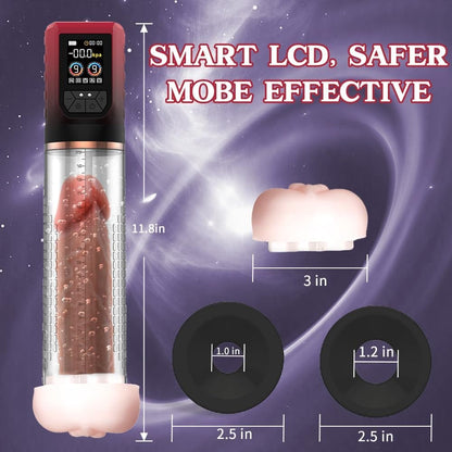 3 En 1 Penis Enlarger Extender Pump Male Masturbator