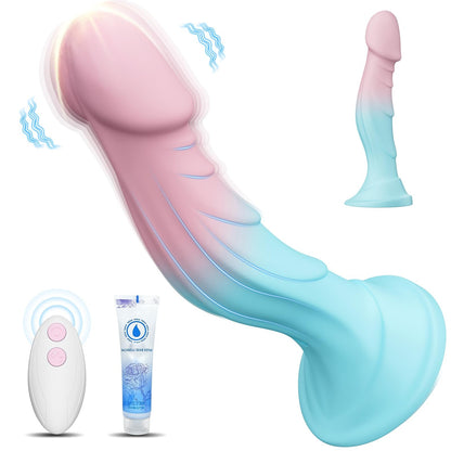 Consoladores realistas de silicona de 7,5" con ventosa para mujeres