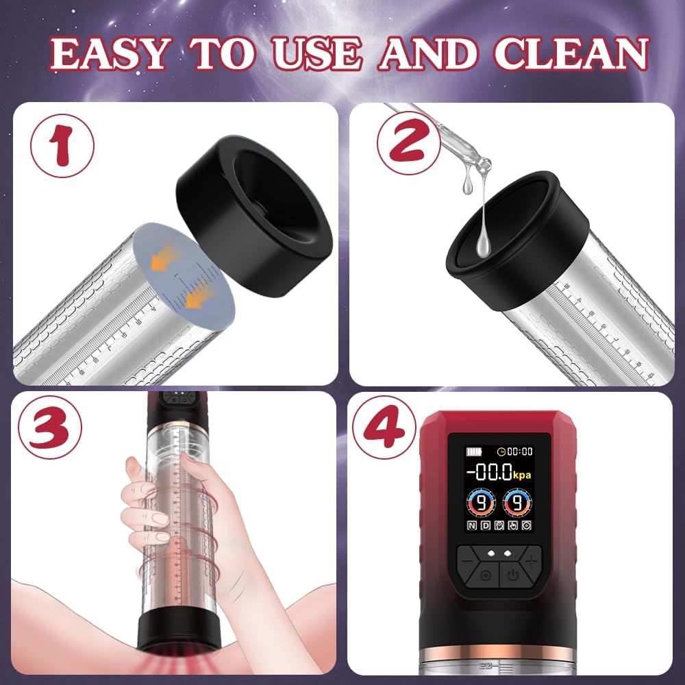 3 En 1 Penis Enlarger Extender Pump Male Masturbator