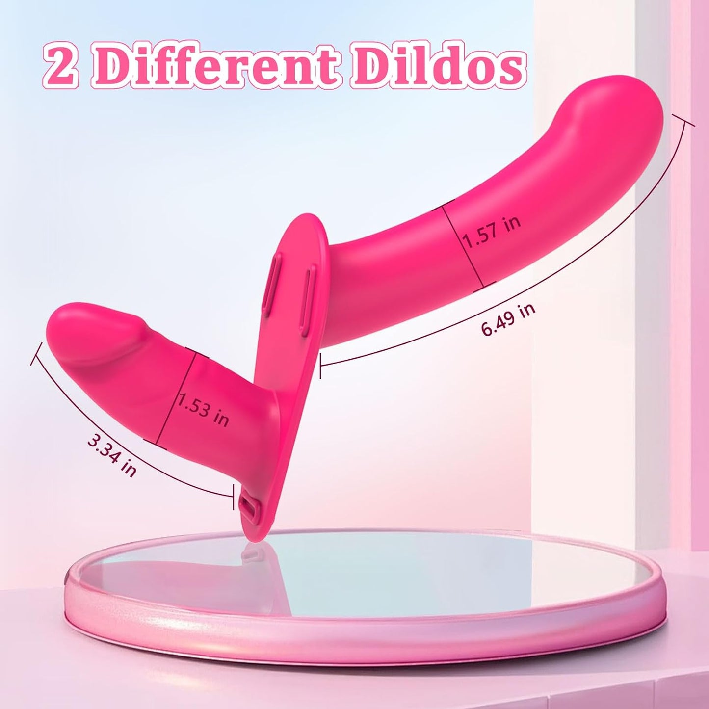 Consolador vibrador con correa para lesbianas, consolador de doble extremo con control remoto 