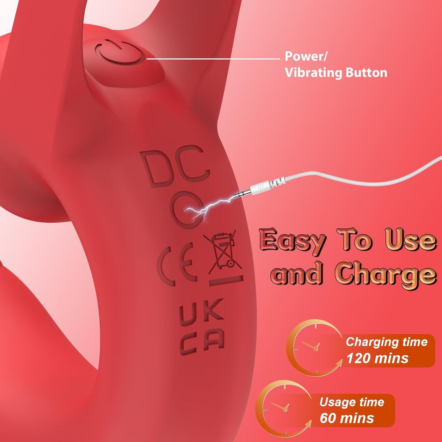 Finger Vibrator Rose Tongue Licking Clitoris G Spot Vibrator