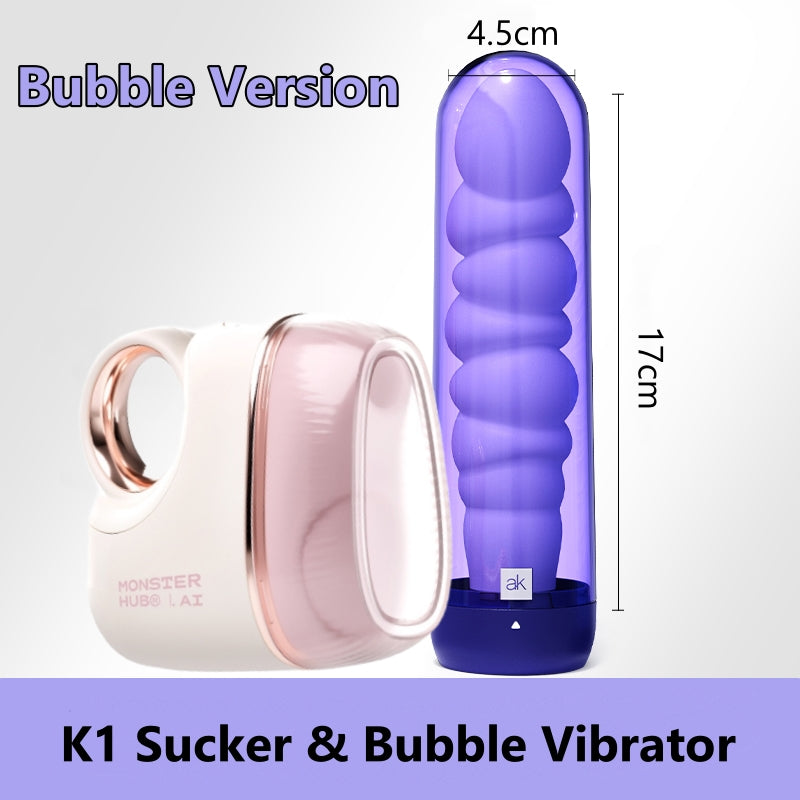 Vibrador de succión sexual Monster K1 con vibrador para el punto G