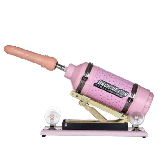 Máquina sexual automática con adaptador de ventosa de 9,5 cm y consolador.