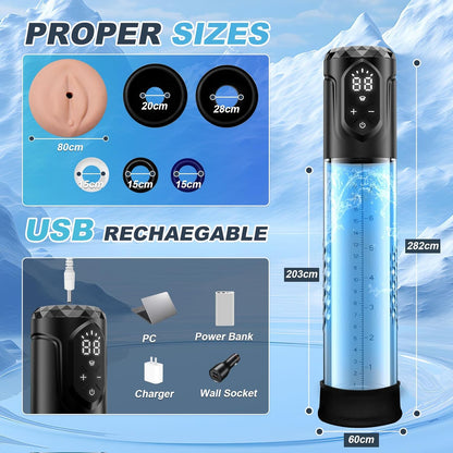 5 Suction 5 Pressure Penis Pump Male Sex Stroker