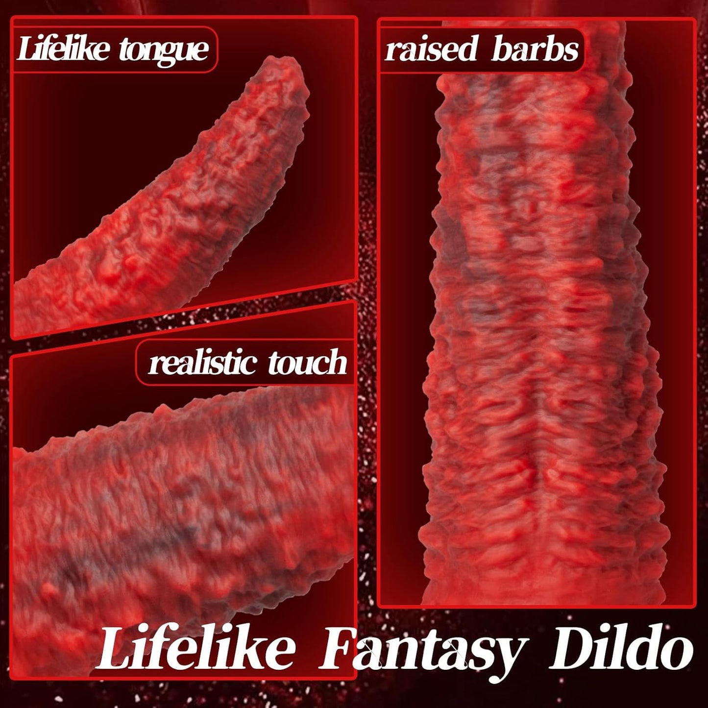 Consolador vibrador realista de 9.5 pulgadas con forma de monstruo y control remoto.