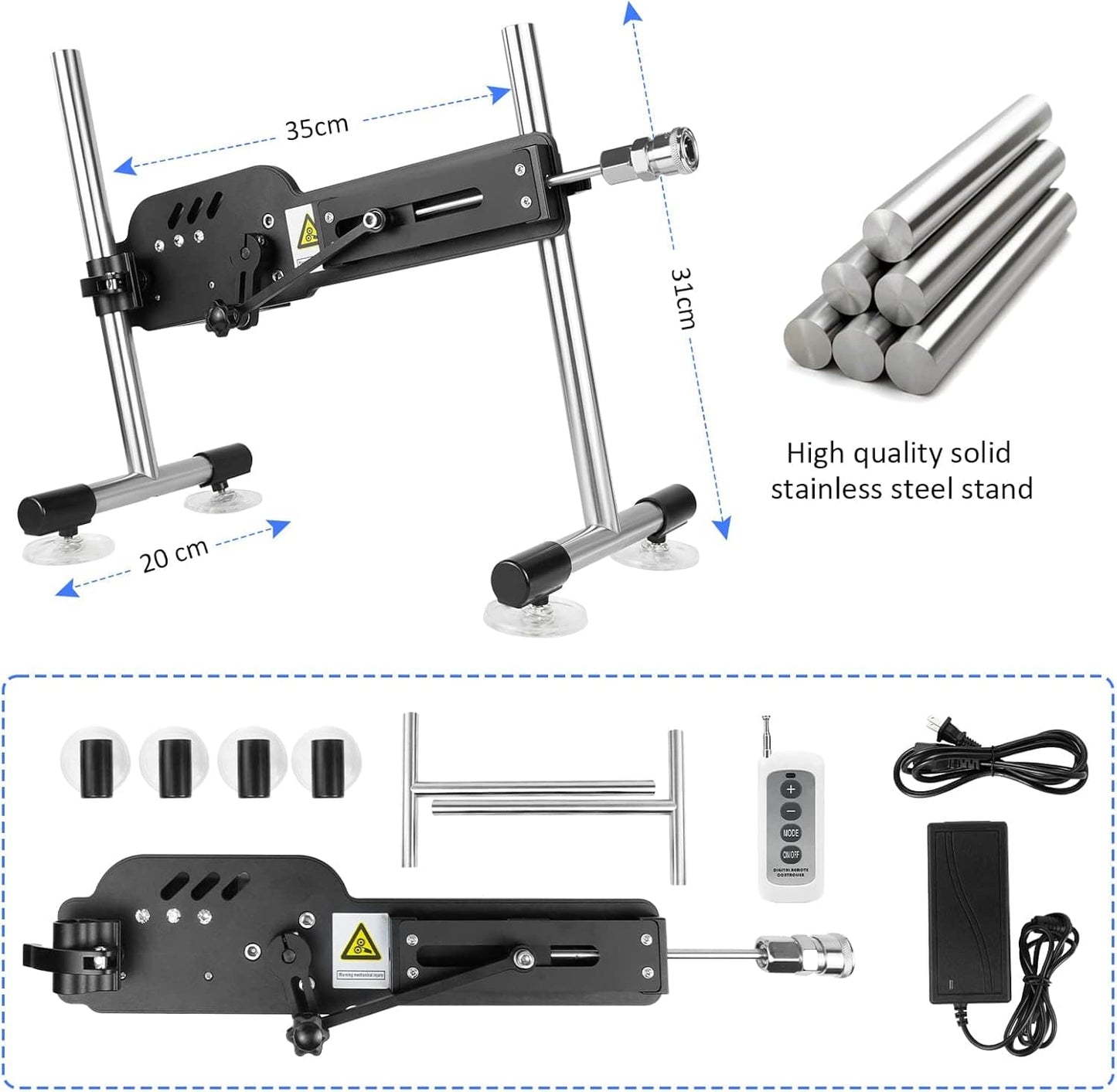 Máquina automática de penetración sexual con control remoto por aplicación
