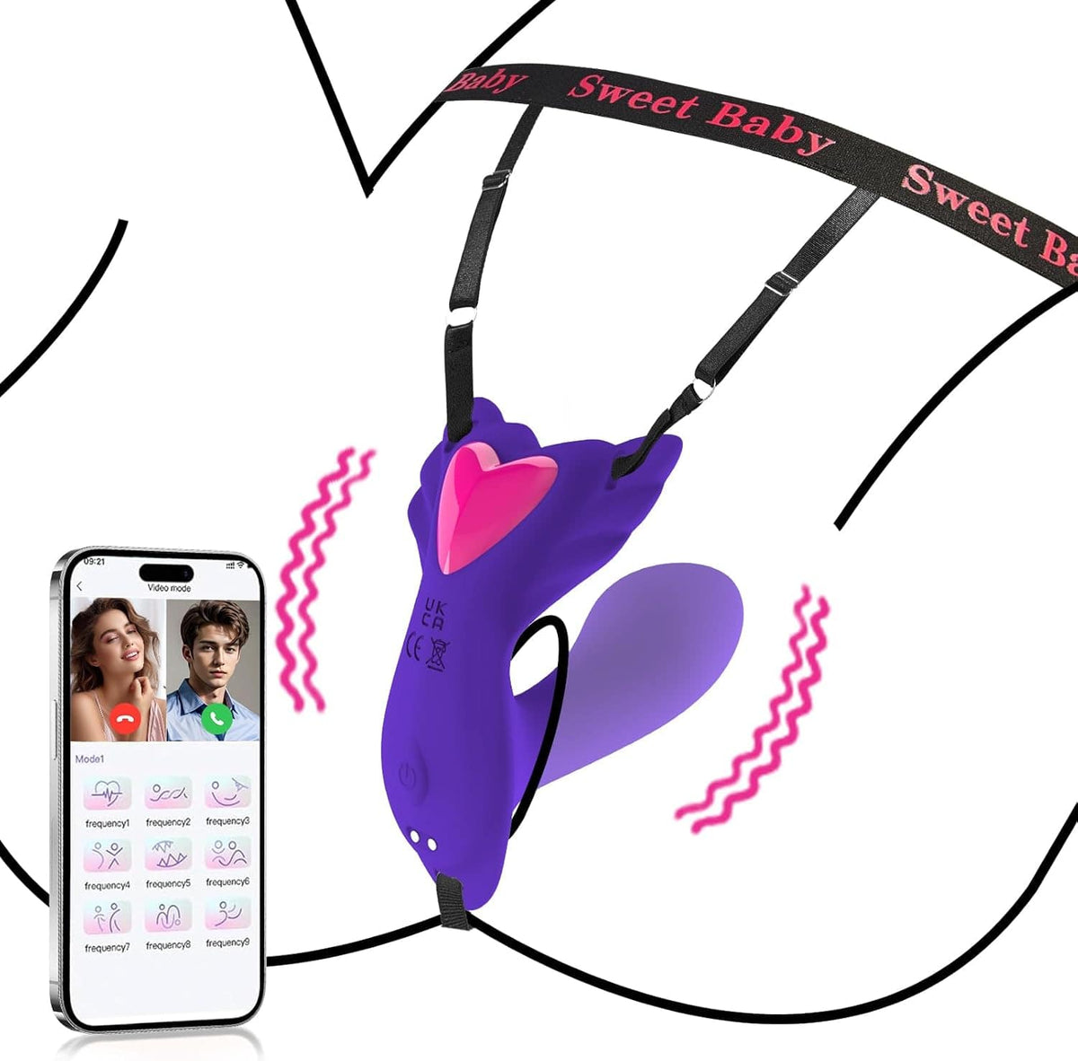 Consolador vibrador portátil para bragas, juguete sexual para mujeres con 9 vibraciones 