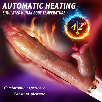 Vibrador realista de 11,6 pulgadas para punto G, vibrador de empuje