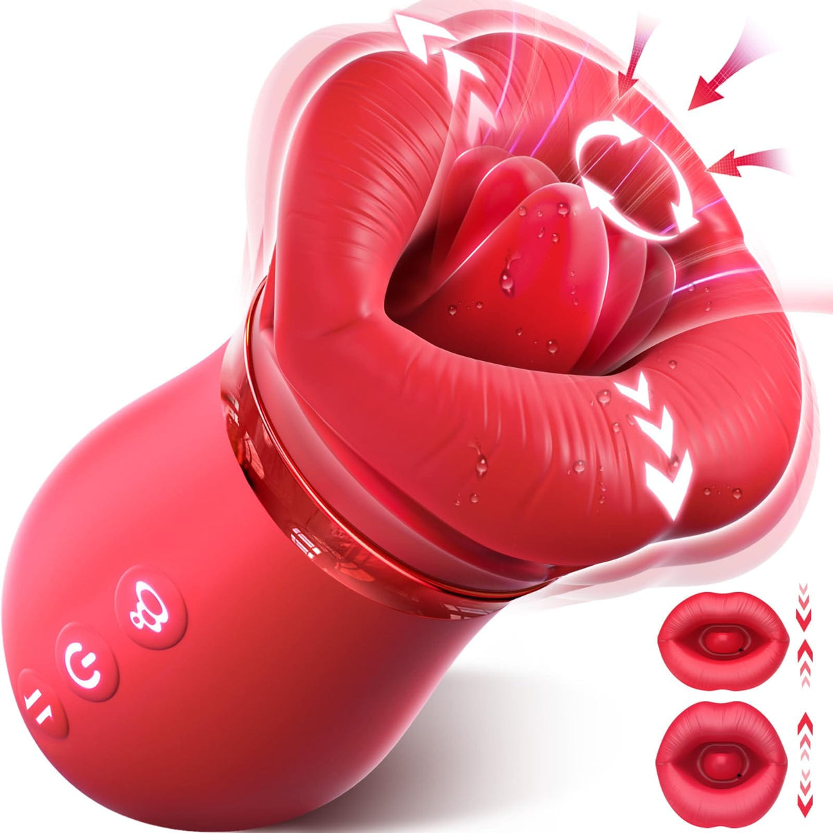 Vibrador de succión bucal 4 en 1, juguete sexual rosa 