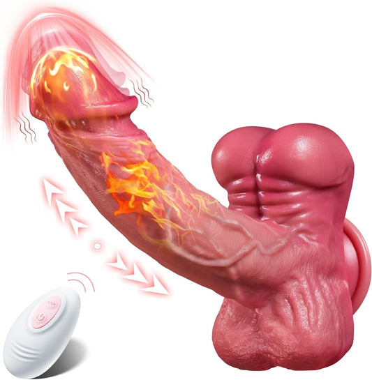 5 In 1 Realistic Muscular Thrusting Rotation Dildo Wireless Control Vibrators With Suction Cup