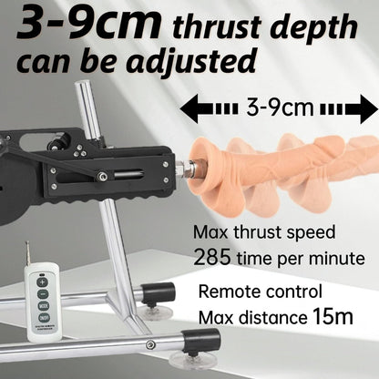Máquina sexual con control remoto por aplicación con consolador realista y ventosa