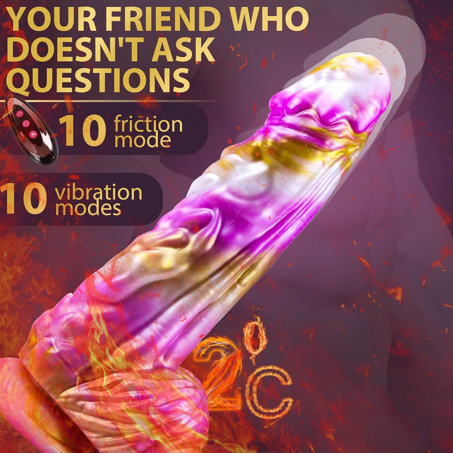 9-cola grandega monstra fantazia dildo puŝanta vibrilo