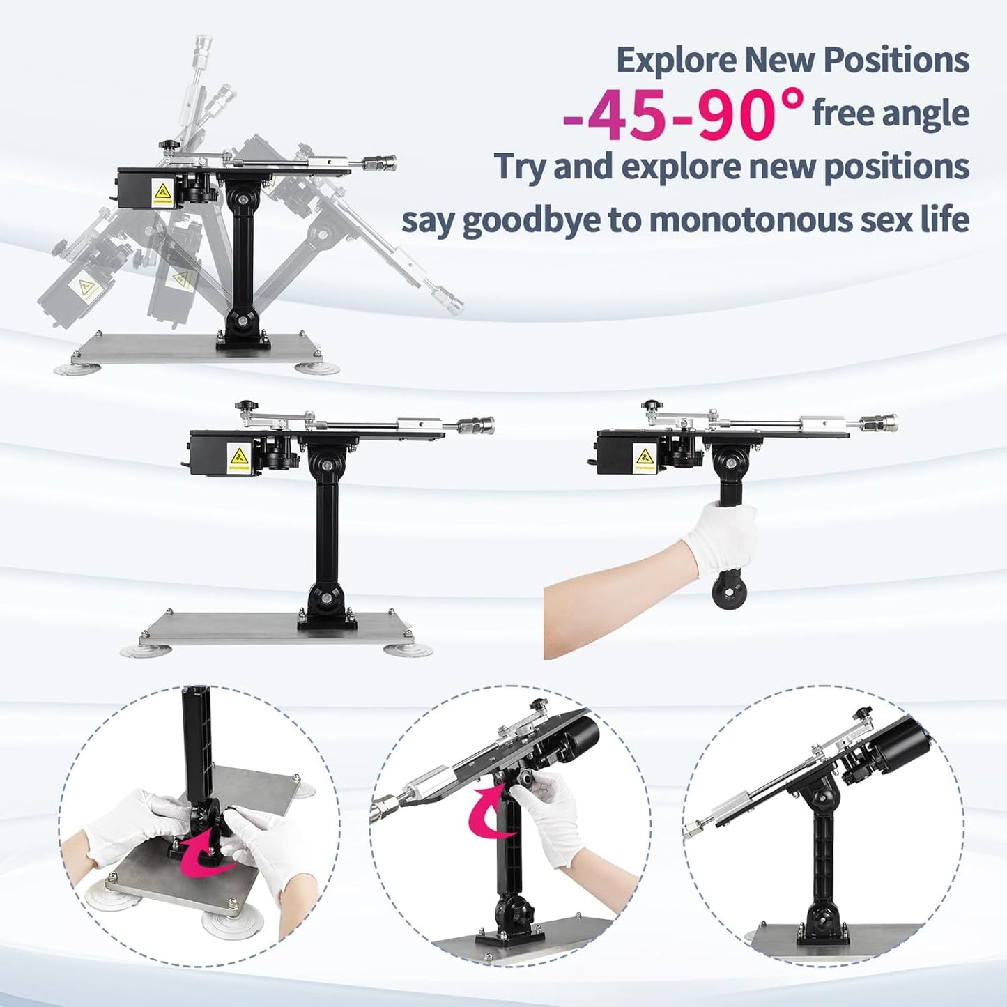 Máquina sexual automática de empuje de mano 2 en 1, juguete de control remoto pequeño
