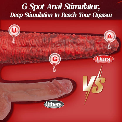 Consolador vibrador realista de 9.5 pulgadas con forma de monstruo y control remoto.