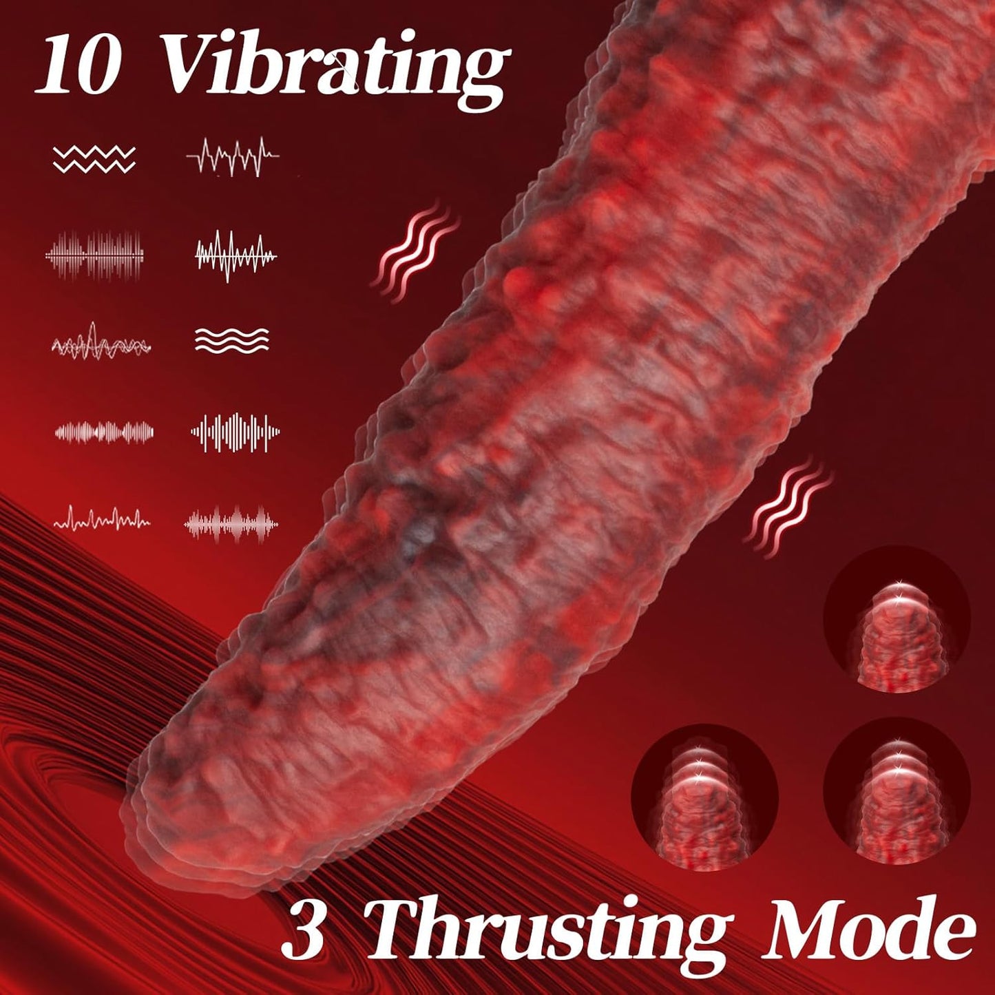 9,5-cola Realisma Monstra Langopuŝanta Vibrilo kun Teleregilo