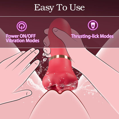 Oral Love 3 Tongue Thrusting Licking Clit Stimulation Vibrator