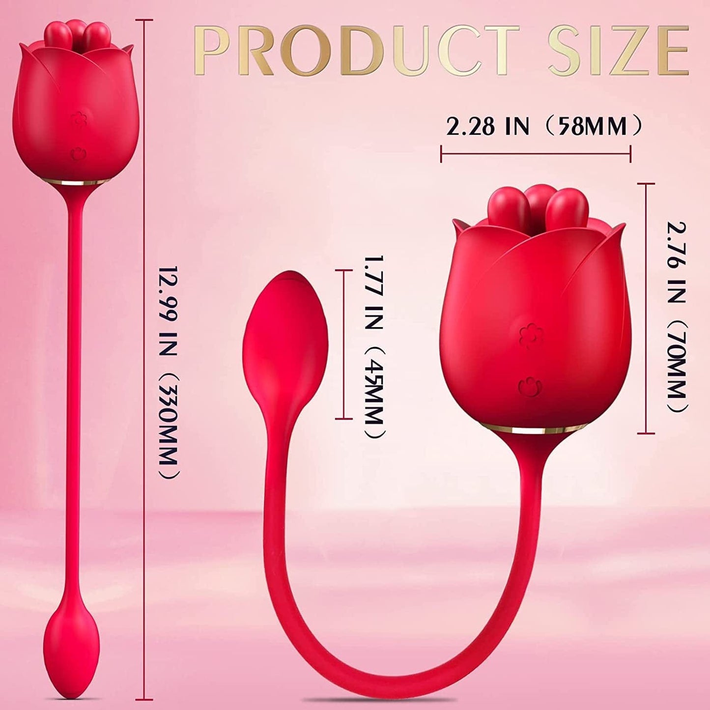 S475-3 Tri-Pistila Roza Ludilo Kun Vibranta Burĝono 