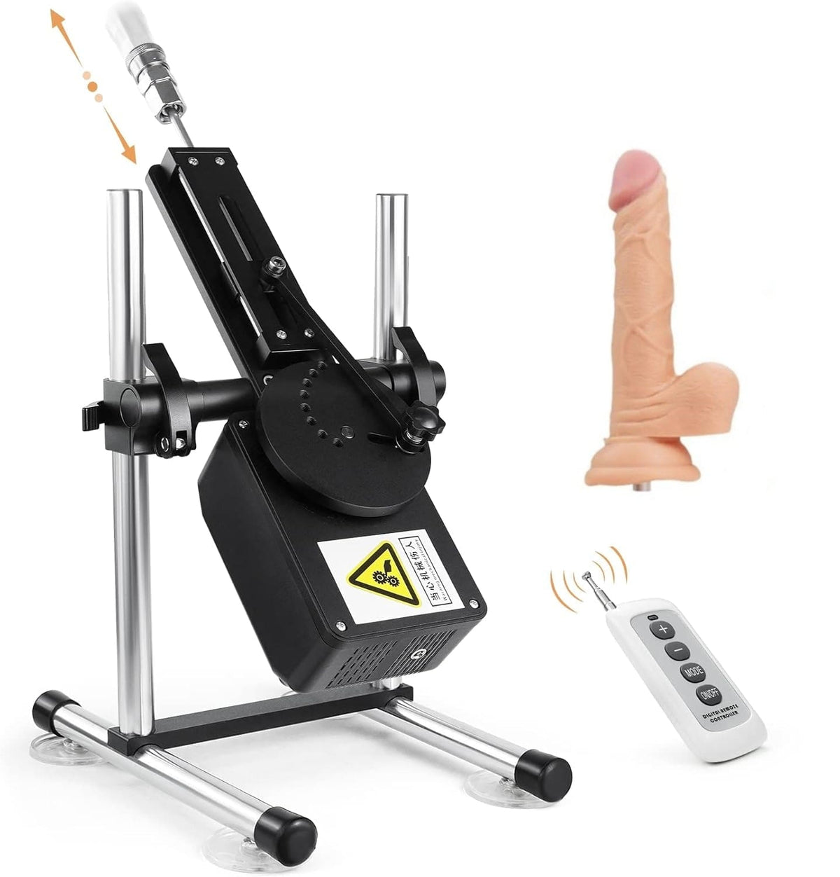 Máquina sexual silenciosa de 70 W, potente consolador de empuje premium ajustable de 7 cm, 3 accesorios