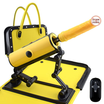 Leather Bag Machine X5x7 Sex Machine Masturbation Pumping Gun With Dildos