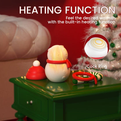 Christmas Snowman Sexual Stimulator 3 Speed And 2 Frequency Vibration Modes Semen Locking Functions