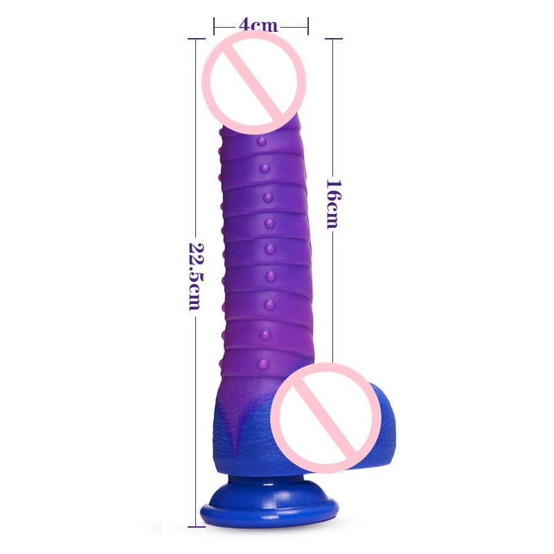 Consolador telescópico de silicona realista con pene falso grande y vibrador 