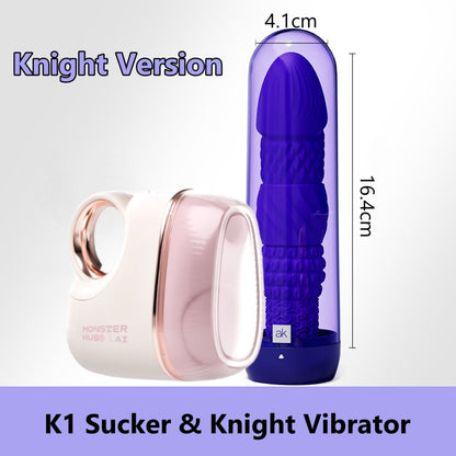 Vibrador de succión sexual Monster K1 con vibrador para el punto G