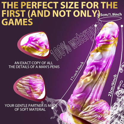 9-cola grandega monstra fantazia dildo puŝanta vibrilo