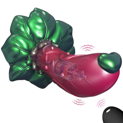 Consolador anal de silicona AIMITEX con forma de rosa y forma de pene extraterrestre