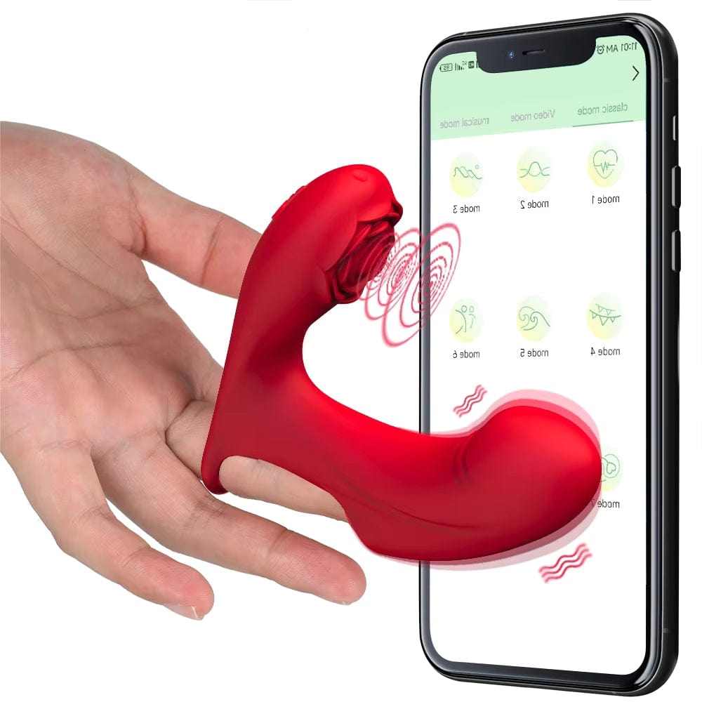 Vibrador de dedo Rose con doble vibración, estimulador del punto G y clítoris, control por aplicación.