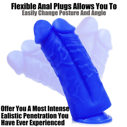 AIMITEX - Consolador doble de silicona colorido, juguete sexual para adultos