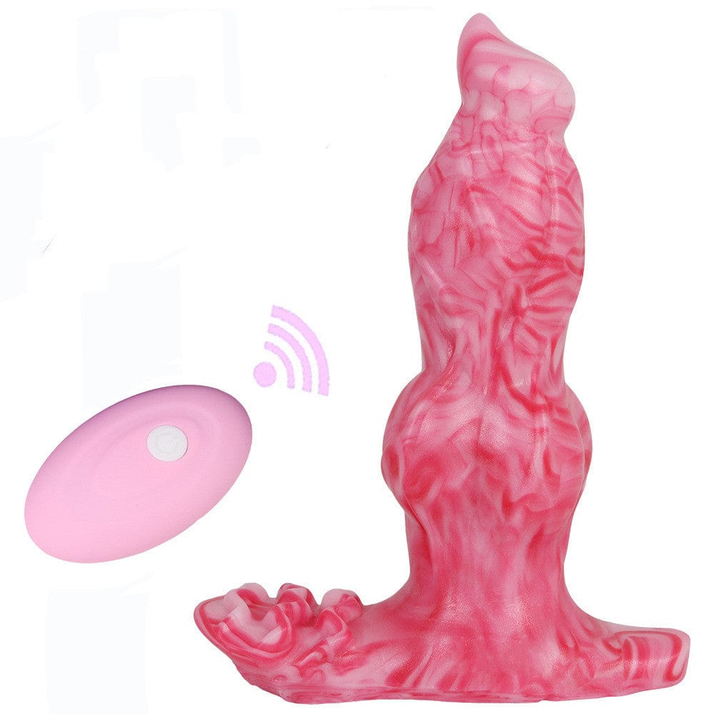 Consolador vibrador con control remoto para estimular el clítoris y el tapón anal