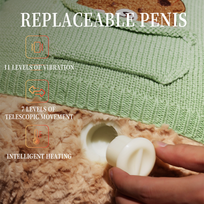 Máquina sexual de peluche tipo osito de peluche con control de aplicación