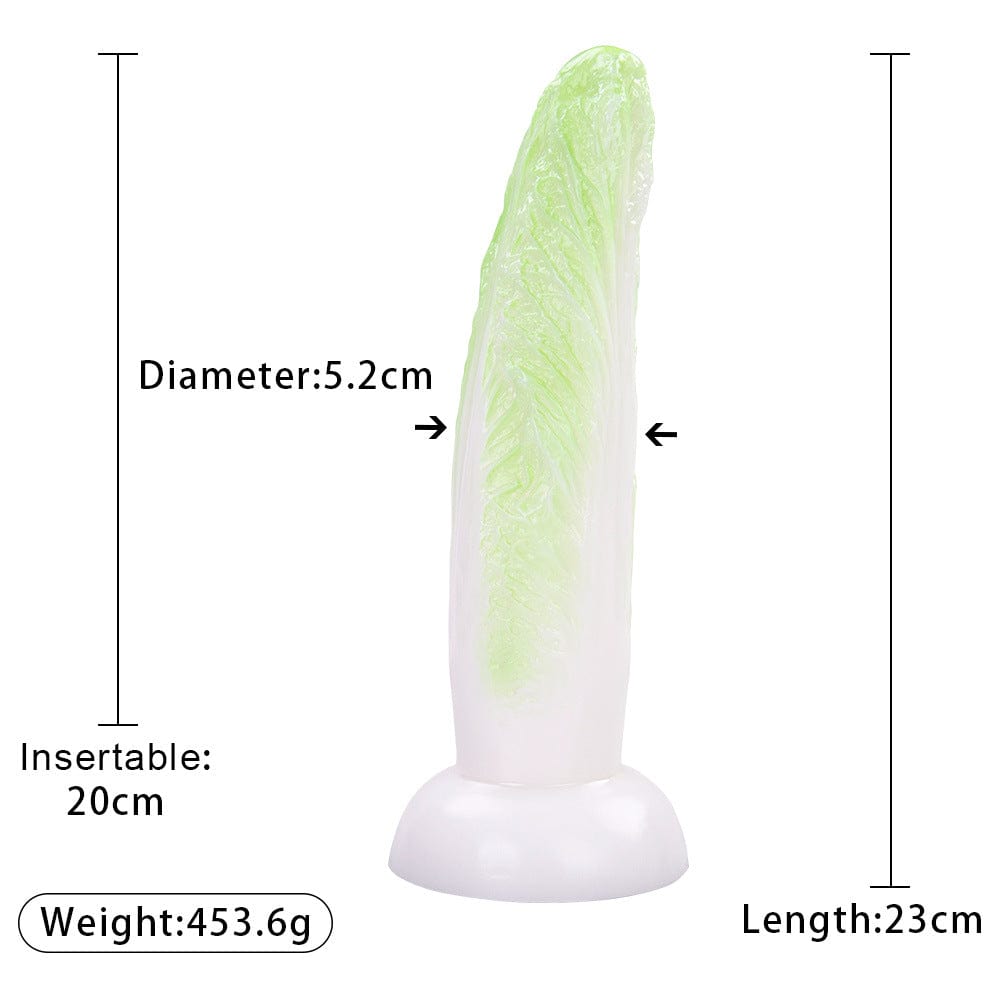 Consolador anal de silicona con forma de vegetal